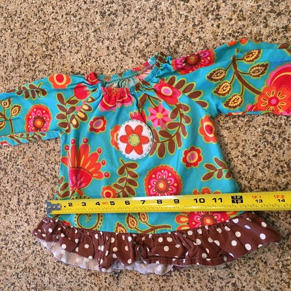 Baxter & Beatrice Size 18 Months Girls Multicolor Fall Floral Long Sleeve Top - Picture 9 of 12